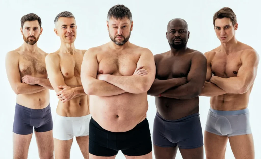 a group of men asking what is my body type?