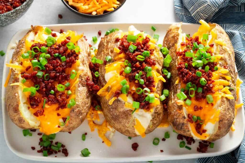 loaded baked potatoes